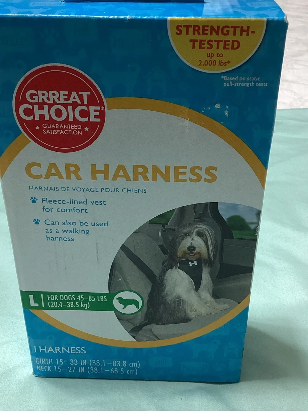 Greeat Choice Pet Car Harness Size Large